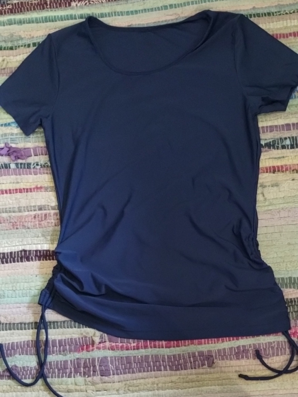 Girls Navy Blue Swim Top Size Large